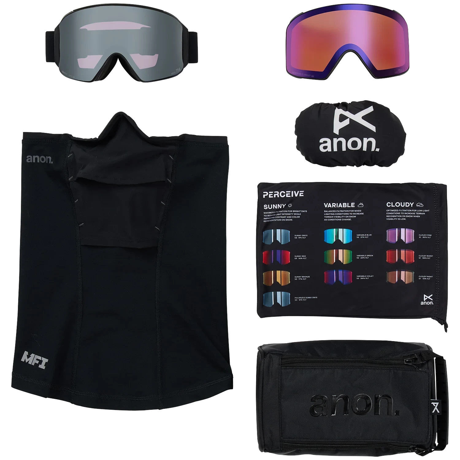 Anon M4 Cylindrical MFI Low Bridge Fit Goggles 5