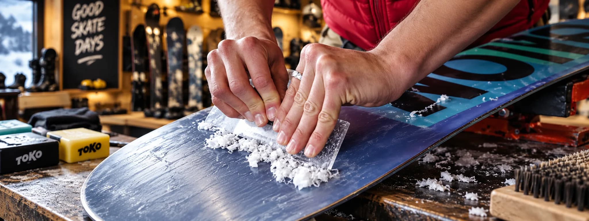 service: snowboard tuning bench